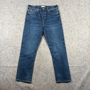 Men's Jeans Size 10 Blue Denim‎ Medium Wash Straight Crop Straight Leg Casual